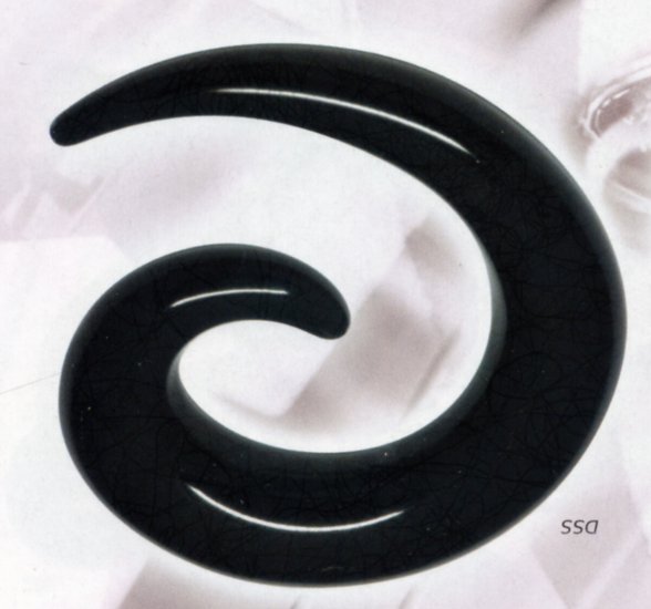 Black Acrylic Spiral