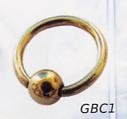 Zircon Ball Closure Rings with Zircon Ball
