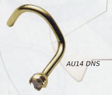 Diamond Jewelled Nose Stud 18k Gold