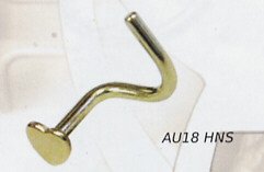 18k Gold Heart Nostril Stud