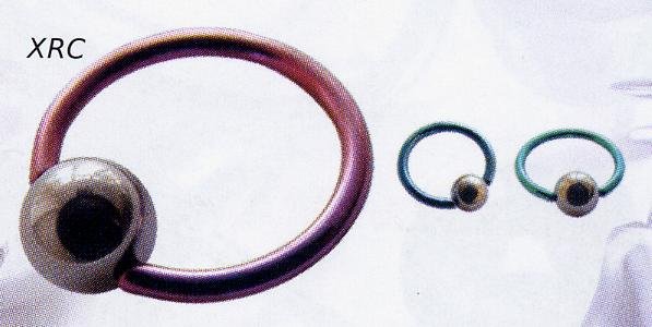 Titanium Ball Closure Rings with 316L Steel Ball