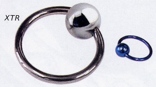 Titanium Ball Closure Ring with Titanium Ball