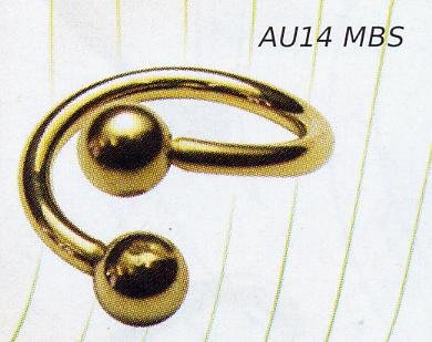 Micro Body Spiral 14K Gold