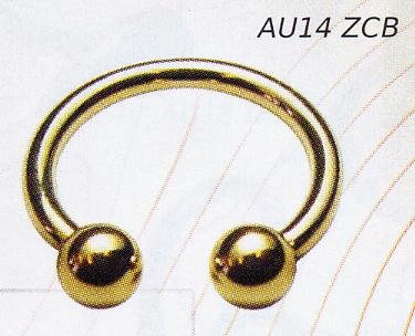 Micro Circular Barbell 14K Gold
