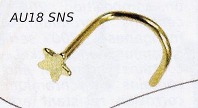 Diamond Flame Nostril Stud 18k Gold