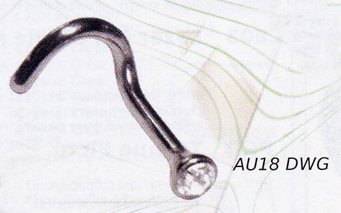 18k White Gold Diamond Nostril Stud