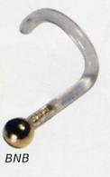Bioplast Nose Stud with 18k 2mm Ball