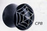 Black Cobweb Horn Plug