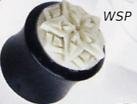 White Starburst Horn Plug