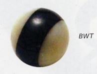 Ebony and Ivory Threaded Ball
