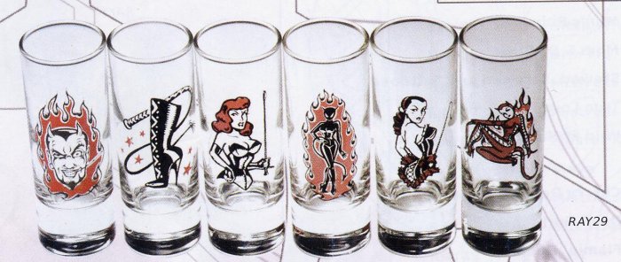 Shot GLasses - Set of 6 Fetish Designs