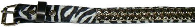 Studded Zebra Belt