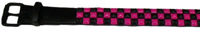 Hot Pink and Black Studded Belt