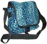Blue Leopard Skin Bag