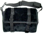 Black Fur Messenger Bag
