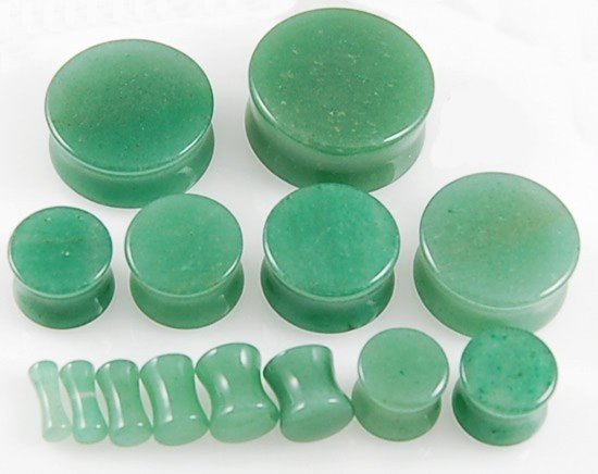Green Adventurine Stone Plug