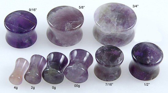 Amethyst Stone Plug