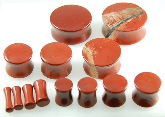 Red Jasper Stone Plugs