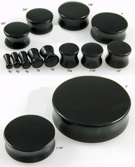 Black Agate Stone Plug