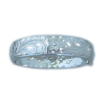 Hawaiian Heirloom Jewelry Silver Cut Out Flower Bracelet