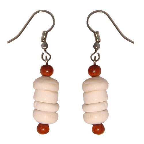 Hawaiian Puka Shell Dangling Earrings