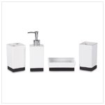 Black and White Ceramic Bath Set
