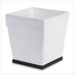 Black and White Ceramic Wastebasket