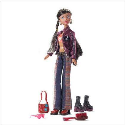 Tan Skinned Fashion Doll with Accessories