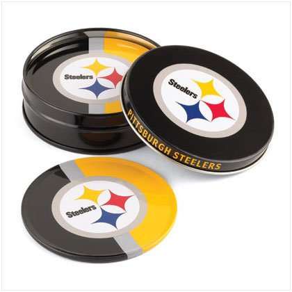 Tin Coaster Set- Pittsburgh Steelers