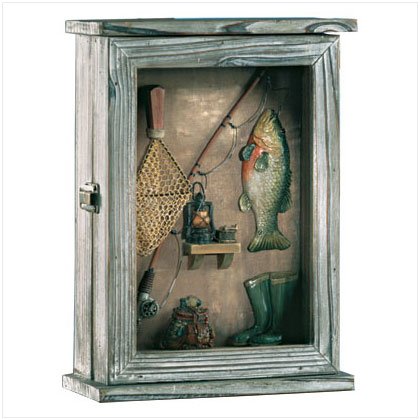 Fishing Shadowbox Key Cabinet