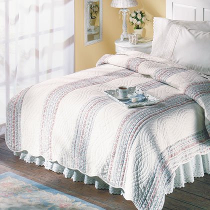 Blue Floral Quilt Cover