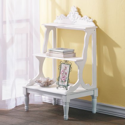 Distressed White Mini Shelves