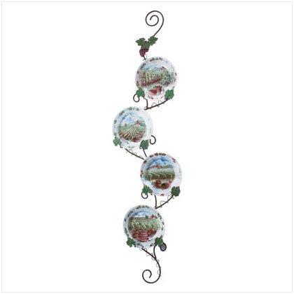 Vineyard Plates with Grapevine Display