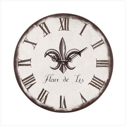 Fleur De Lis Wall Clock
