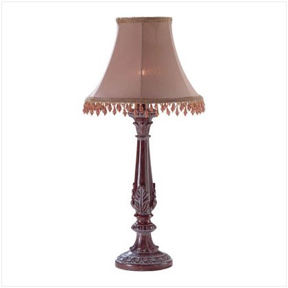 Beaded Leaf-Motif Lamp