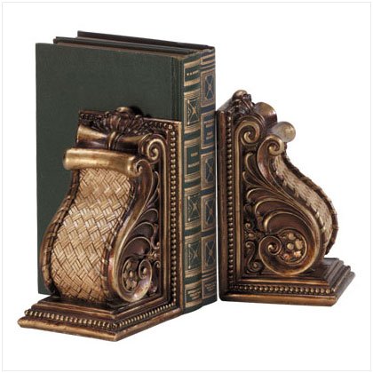 Ornate Scroll Bookends