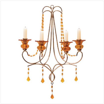 Amber Raindrop Chandelier