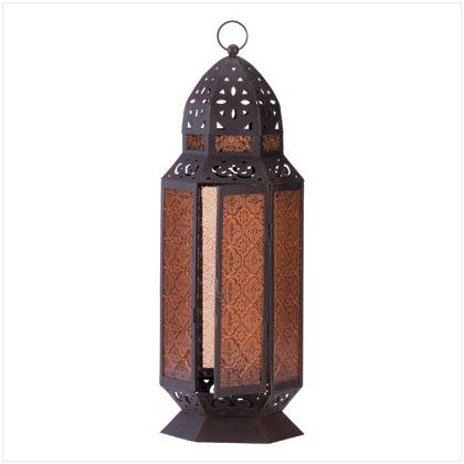 Tall Moroccan Style Candle Lantern