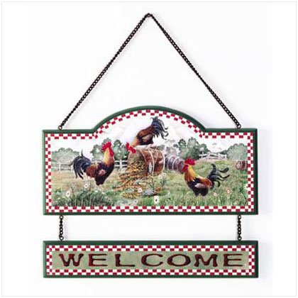 Rooster Welcome Sign