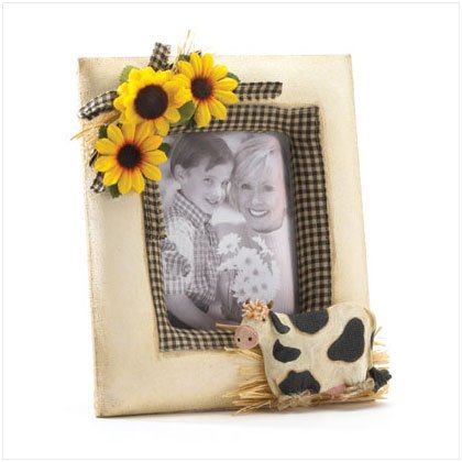 Fabric Cow Photo Frame
