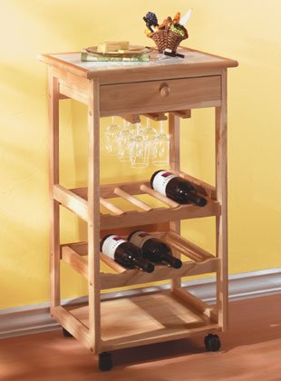 Tile Topped Kitchen Trolley
