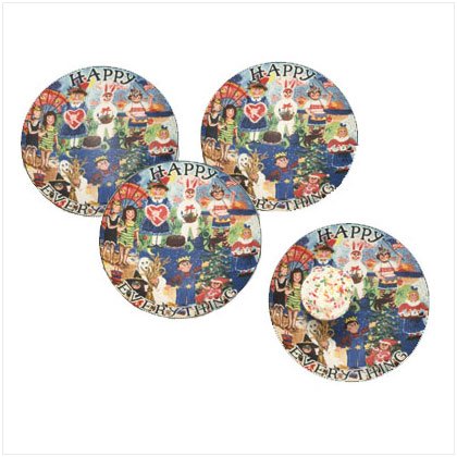 "Happy Everything" Dessert Plates