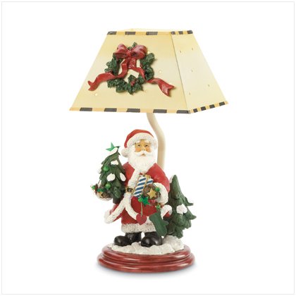 Santa Candle Lamp with Metal Shade