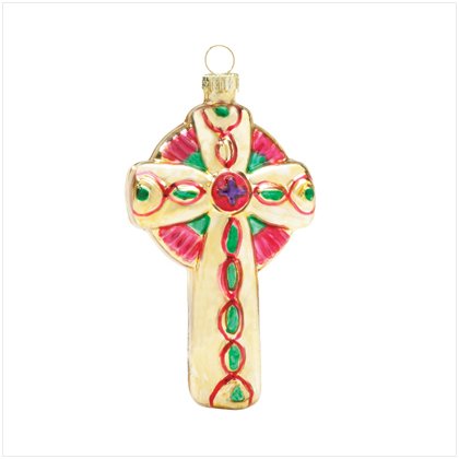 Cross Mercury Glass Ornament