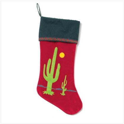 Velvet Cactus Christmas Stocking