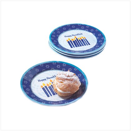 Hanukkah Dessert Plates - Set of 4