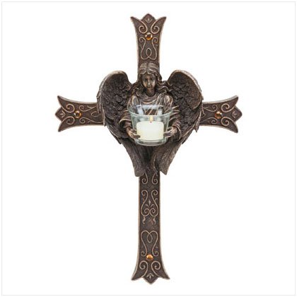 Angelic Cross Candleholder