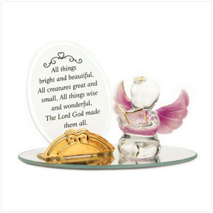 Devotional Cherub Glass Sculpture