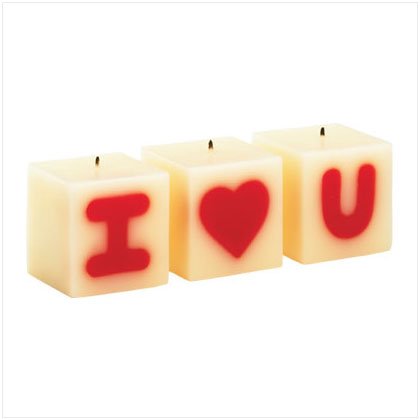 I LOVE YOU Candle Set