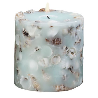 Seashell Pillar Candle